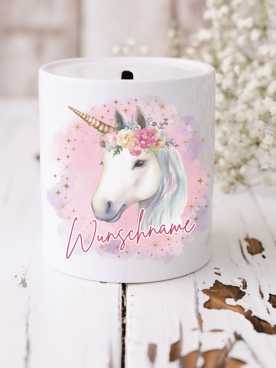 Keramikspardose mit niedlichem Motiv – nachhaltige Sparidee aus hochwertiger Keramik, kleines Geschenk für Kinder und Erwachsene, ideales Accessoire zum Sparen von Münzen und Scheinen, liebevoll illustriert.
