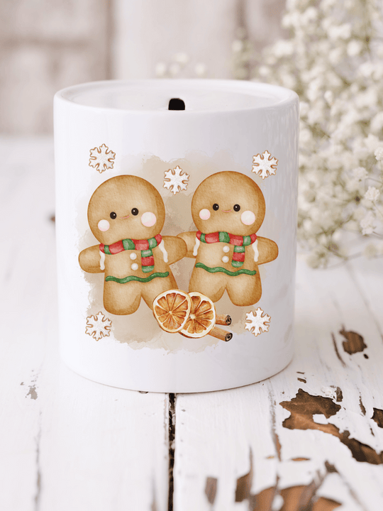 Süße Spardose mit Lebkuchenmann – ideal für Weihnachten, personalisiert & handveredelt. Ein liebevolles Geschenk für Kinder. Alles auf Anfang 💚 Geschenke für Herz & Seele