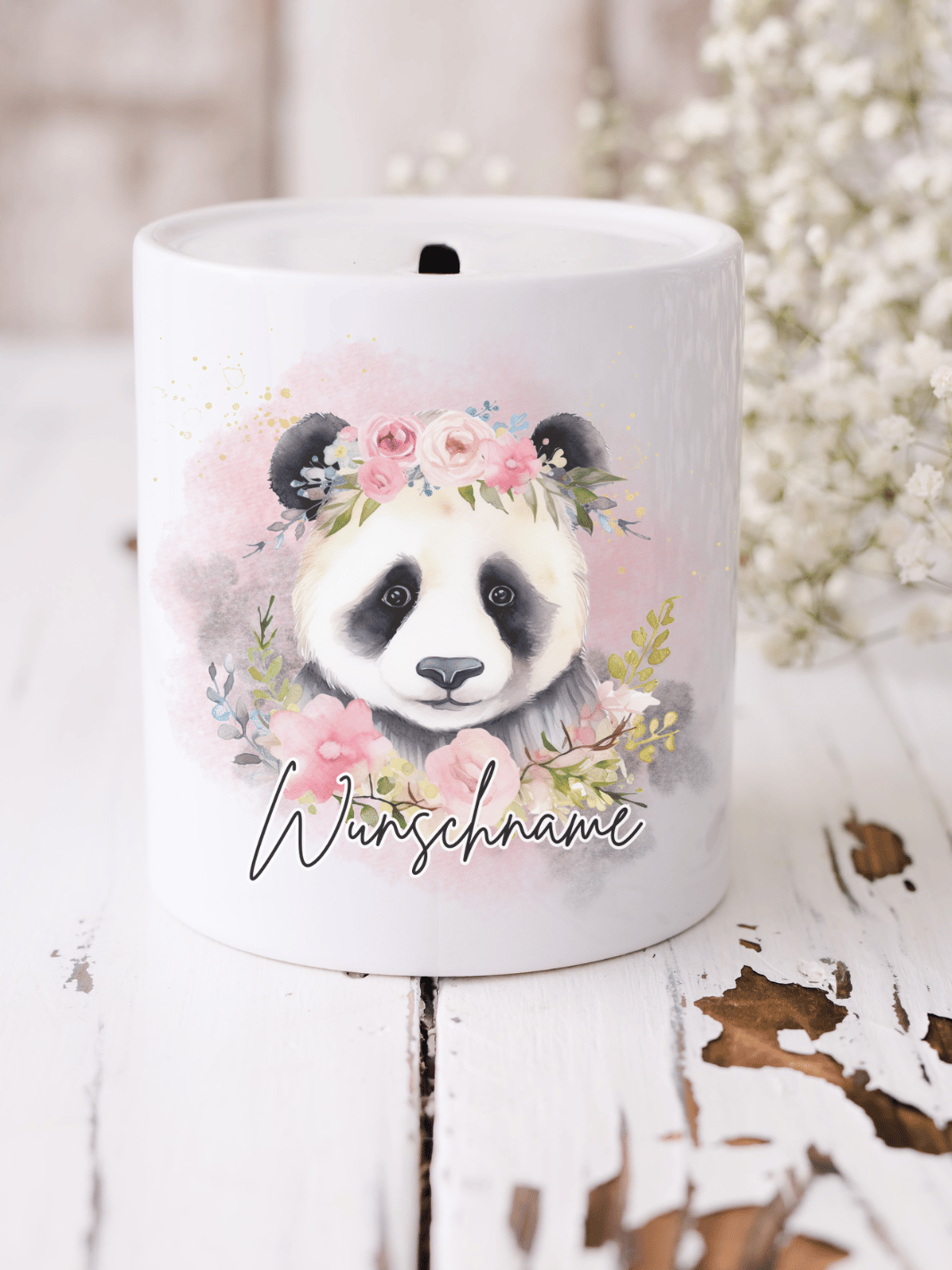 Keramikspardose mit niedlichem Motiv – nachhaltige Sparidee aus hochwertiger Keramik, kleines Geschenk für Kinder und Erwachsene, ideales Accessoire zum Sparen von Münzen und Scheinen, liebevoll illustriert.