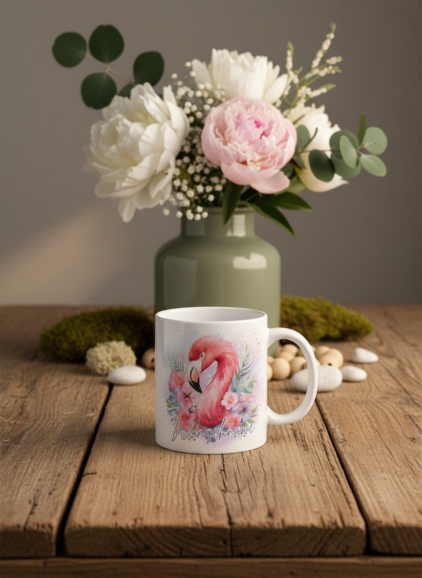 Keramikspardose Flamingo - achtsame Geschenke für Frauen bei Alles auf Anfang in Bedburg, NRW