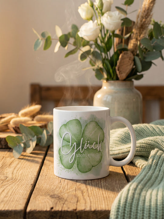 Keramiktasse Glück - achtsame Geschenke für Frauen bei Alles auf Anfang, Bedburg NRW