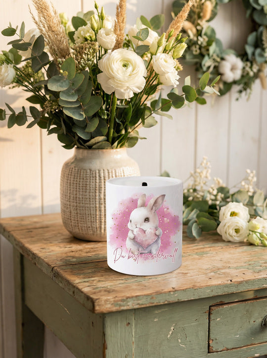 Keramikspardose Du bist wundervoll personalisiert - achtsame Geschenke für Frauen bei Alles auf Anfang in Bedburg, NRW