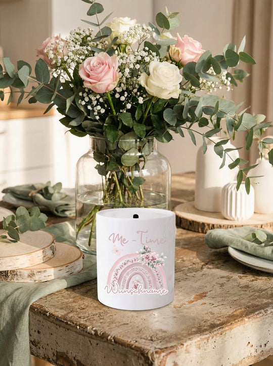 Keramikspardose Me-Time personalisiert - achtsame Geschenke für Frauen bei Alles auf Anfang in Bedburg, NRW