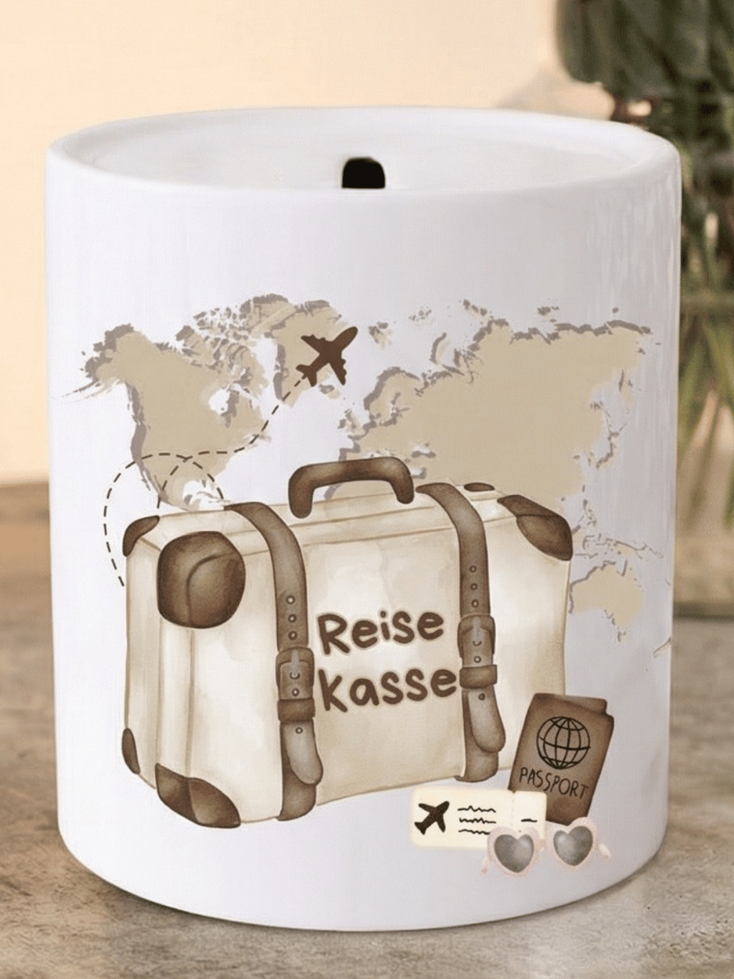 Keramikspardose Reisekasse - achtsame Geschenke für Frauen bei Alles auf Anfang in Bedburg, NRW