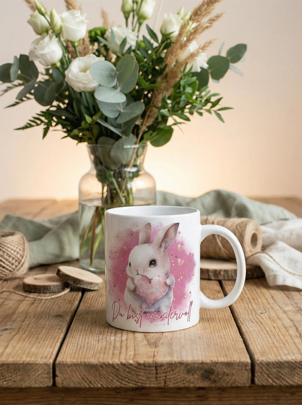 Keramiktasse Du bist wundervoll - achtsame Geschenke für Frauen bei Alles auf Anfang in Bedburg, NRW