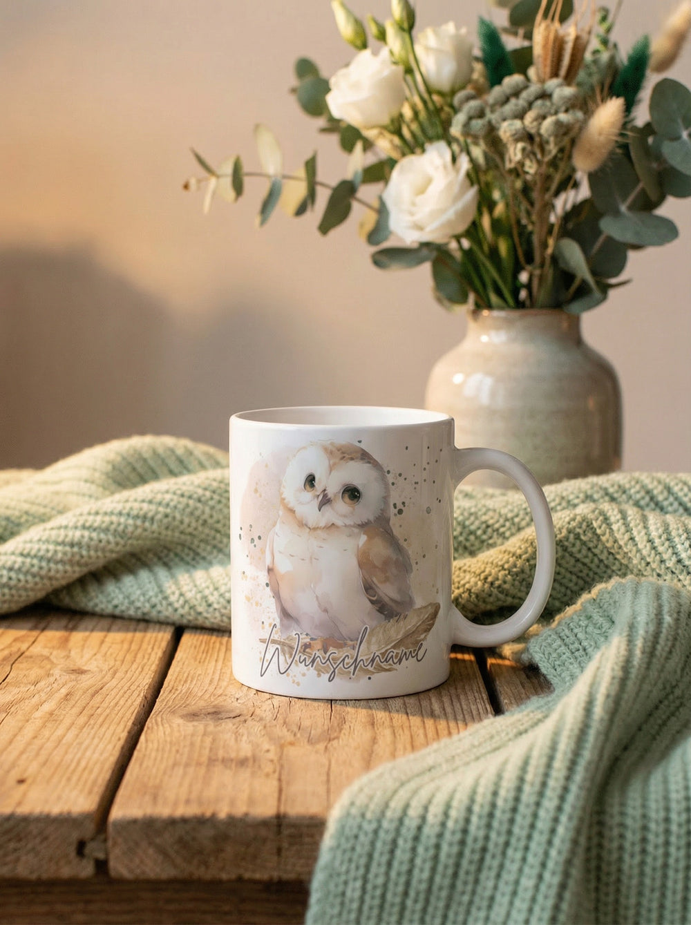 Keramiktasse  Eule - achtsame Geschenke für Frauen bei Alles auf Anfang in Bedburg, NRW