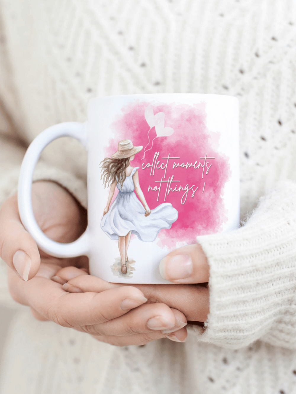Personalisierbare Keramiktassen, handgefertigt in Deutschland, individuelles Geschenk für Freundin, nachhaltige Tasse für Kaffee oder Tee, liebevoll gestaltetes Motiv, personalisierbar mit Name