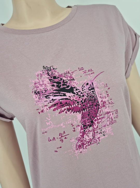 TRAUMKOLIBRI Damen T-Shirt | purple rose | M (Musterverkauf)