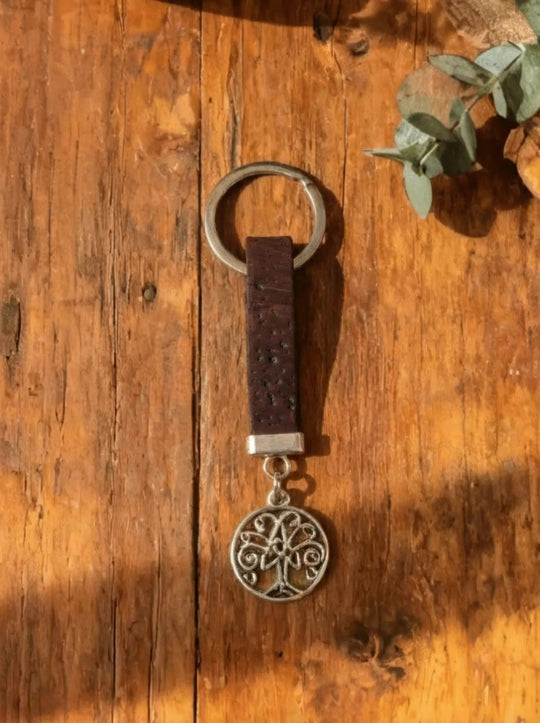 bordeaux Kork Schlüsselanhänger - achtsame Geschenke für Frauen bei Alles auf Anfang in Bedburg, NRW