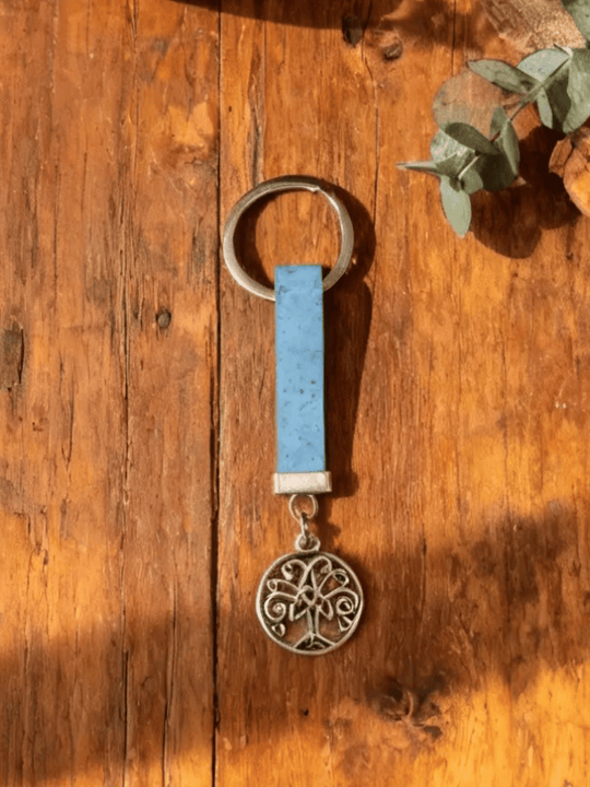 türkiser Kork Schlüsselanhänger - achtsame Geschenke für Frauen bei Alles auf Anfang in Bedburg, NRW