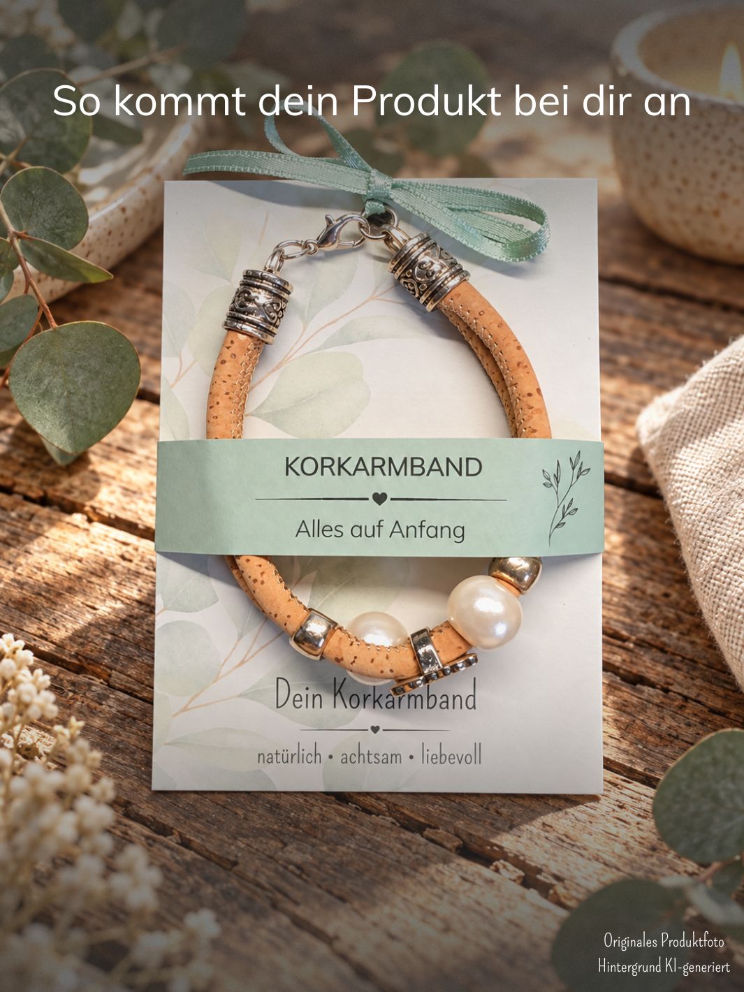 KLEEBLATT Kork Armband