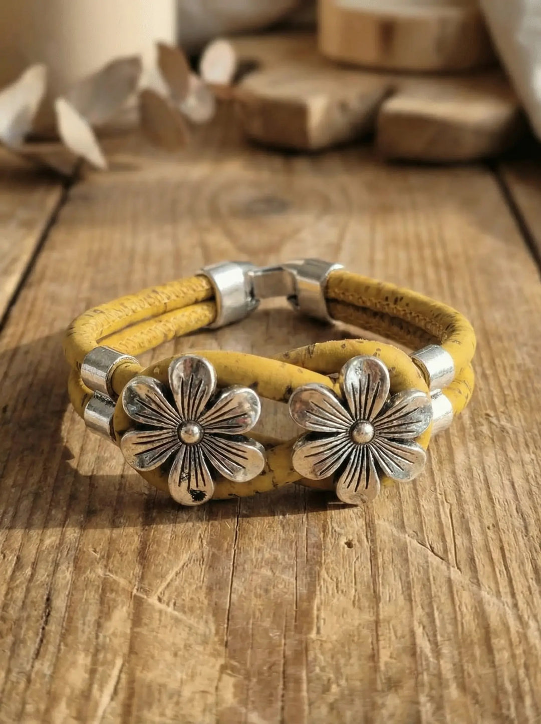 gelbes Blumen Korkband - achtsame Geschenke für Frauen bei Alles auf Anfang in Bedburg, NRW