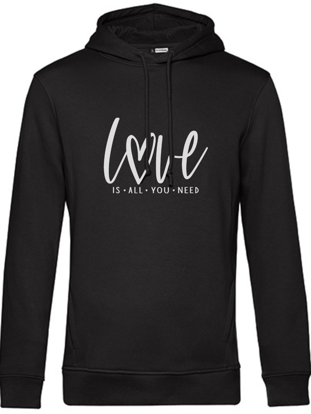 LOVE IS ALL Unisex Hoodie slimfit schwarz