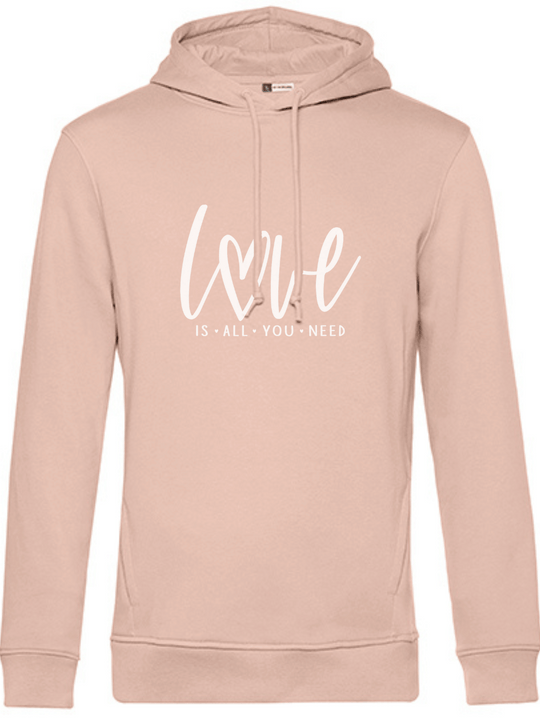 LOVE IS ALL Unisex Hoodie slimfit soft rose