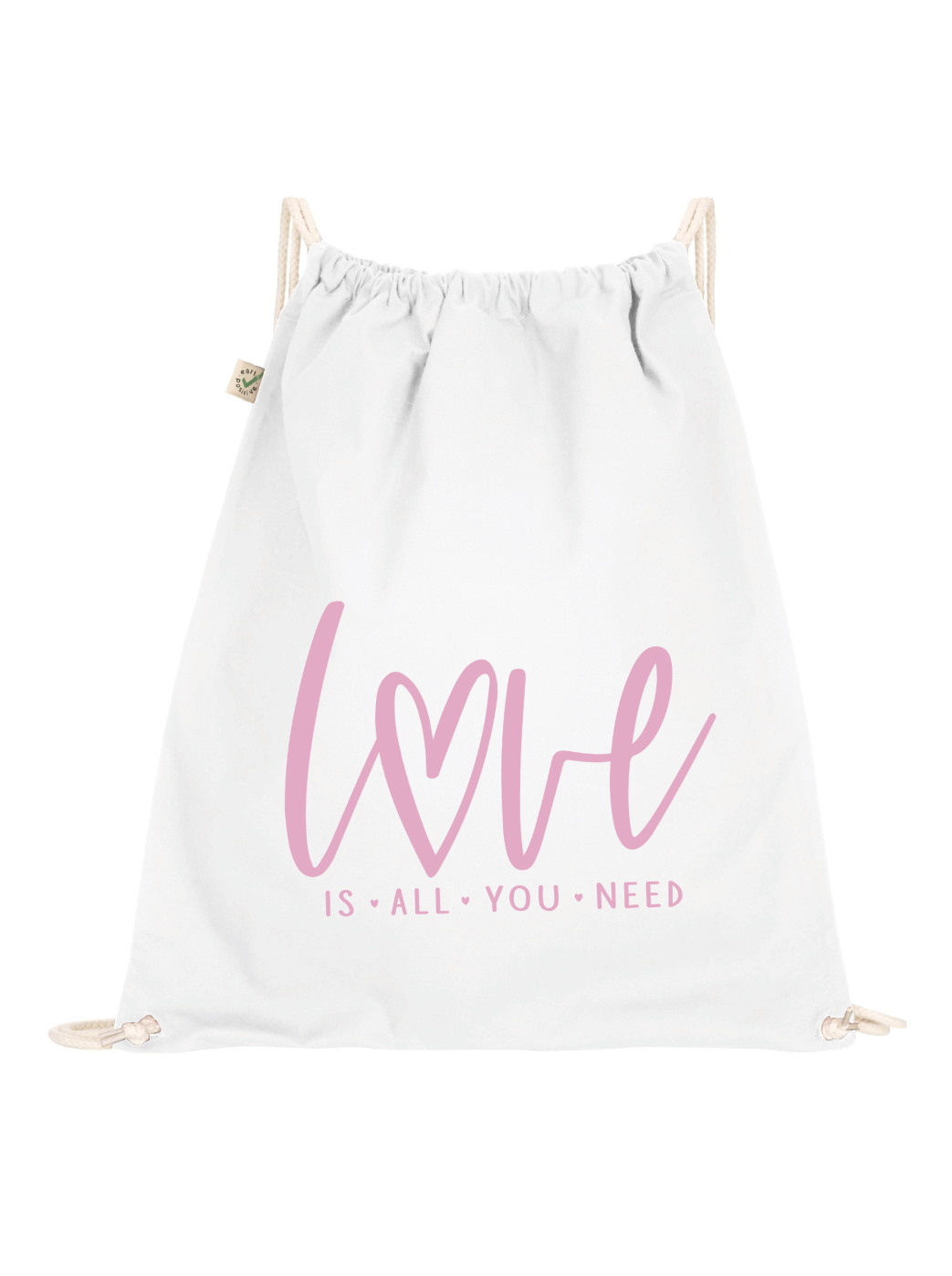 LOVE IS ALL Turnbeutel/ Tasche weiss