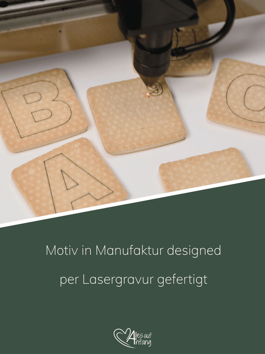 Feine Lasergravur als präzises Verfahren für personalisierte Details mit klarer Linie – Achtsame Geschenke für Frauen bei Alles auf Anfang in Bedburg, NRW