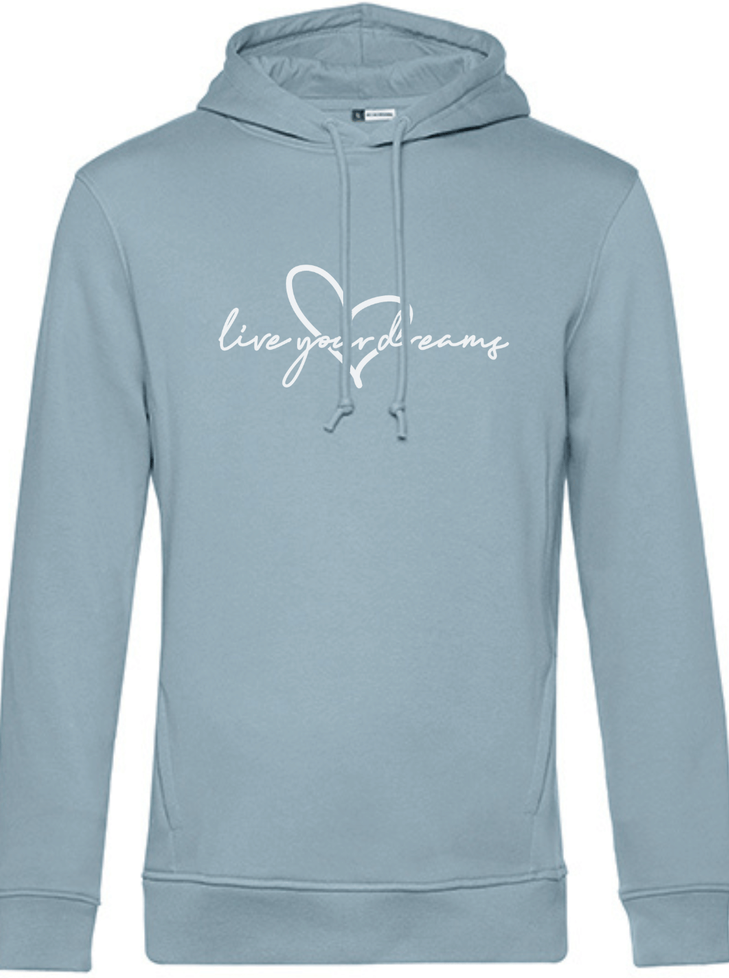 LIVE YOUR DREAMS Unisex Hoodie slimfit blue fog