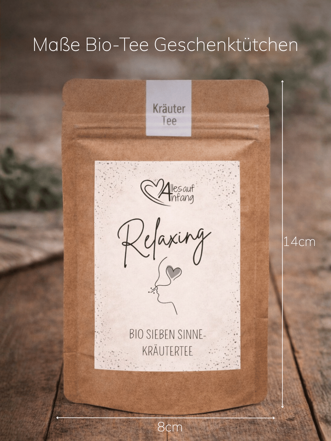 Größen Tee-Geschenktütchen,  achtsame Geschenke für Frauen bei Alles auf Anfang in Bedburg, NRW