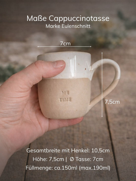 Eulenschnitt Cappuccinotasse Maße - achtsame Geschenke für Frauen bei Alles auf Anfang aus Bedburg NRW