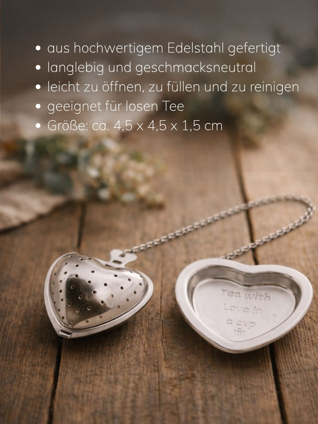 Teesieb Herz - achtsame Geschenke für Frauen bei Alles auf Anfang, Bedburg NRW