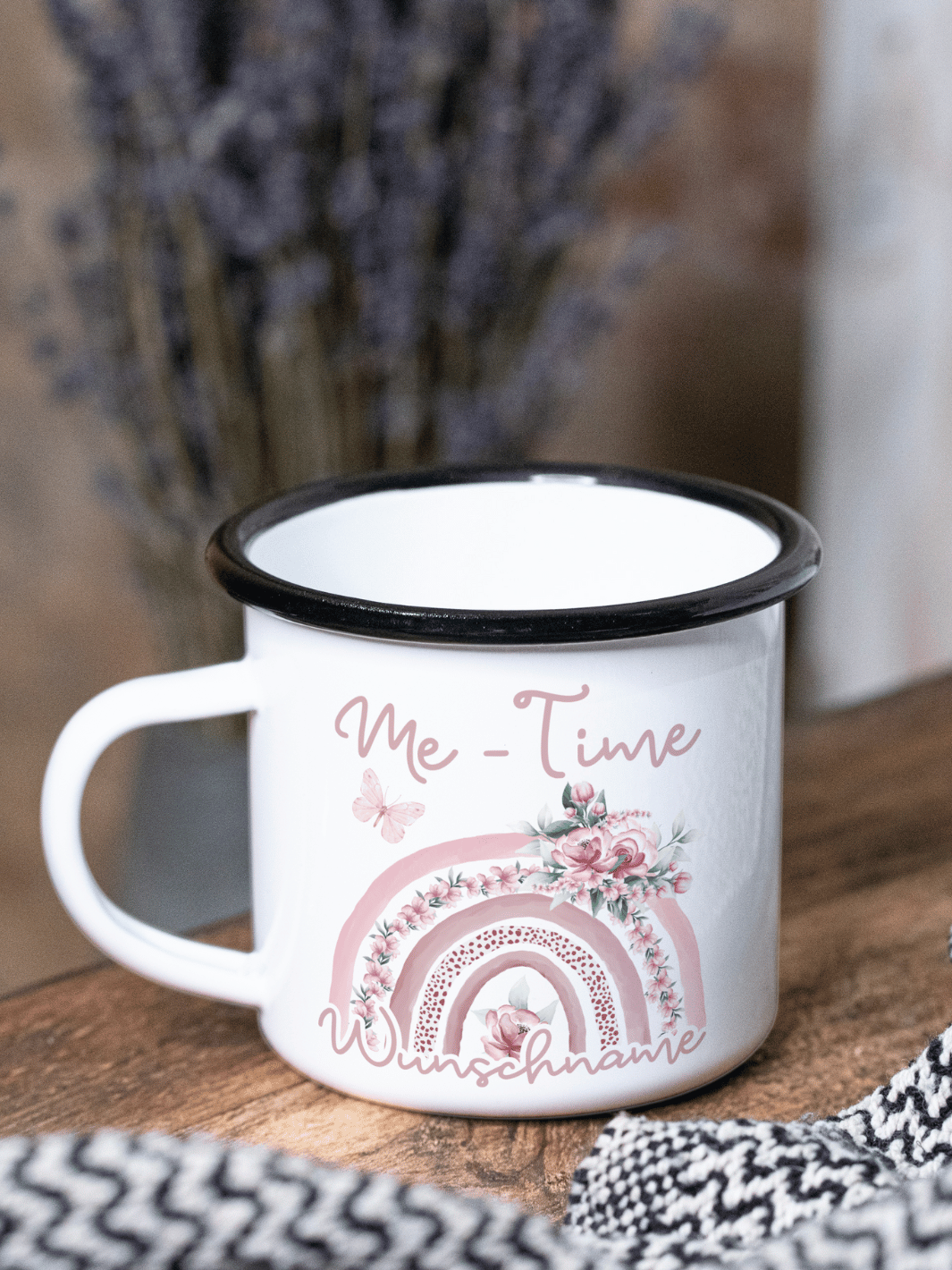 Me Time Emaillebecher personalisiert - Alles auf Anfang - Geschenke für Frauen