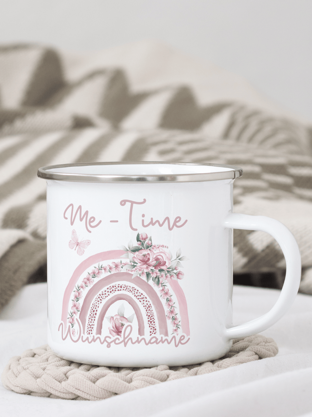 Me Time Emaillebecher personalisiert - Alles auf Anfang - Geschenke für Frauen