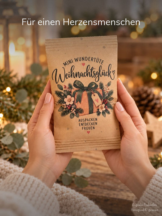 WEIHNACHTSGLÜCK Mini-Wundertüte in braun - achtsame Geschenke für Frauen bei Alles auf Anfang