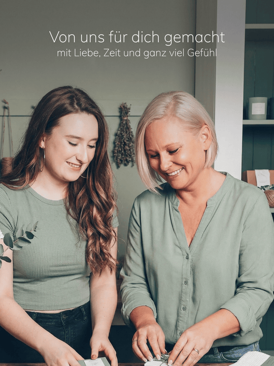 Familiengeführte Mutter-Tochter-Manufaktur bei der liebevolle Geschenkideen mit Herz entstehen – Achtsame Geschenke für Frauen bei Alles auf Anfang in Bedburg, NRW