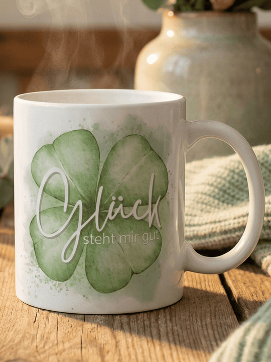 Keramiktasse Glück - achtsame Geschenke für Frauen bei Alles auf Anfang, Bedburg NRW
