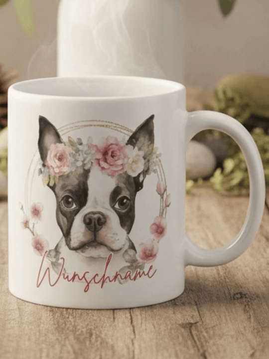 Keramiktasse Hund - achtsame Geschenke für Frauen bei Alles auf Anfang, Bedburg NRW