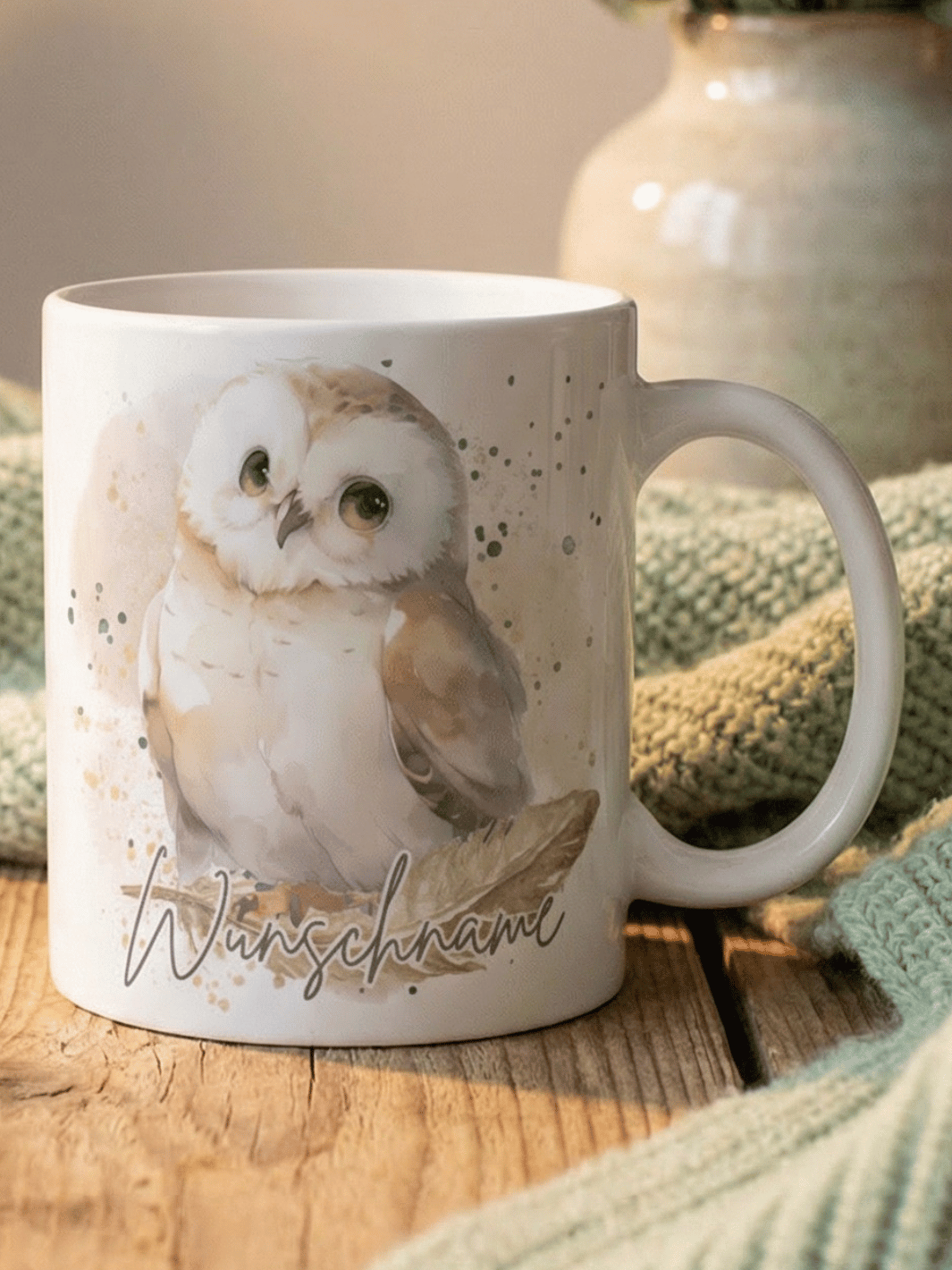 Keramiktasse  Eule - achtsame Geschenke für Frauen bei Alles auf Anfang in Bedburg, NRW