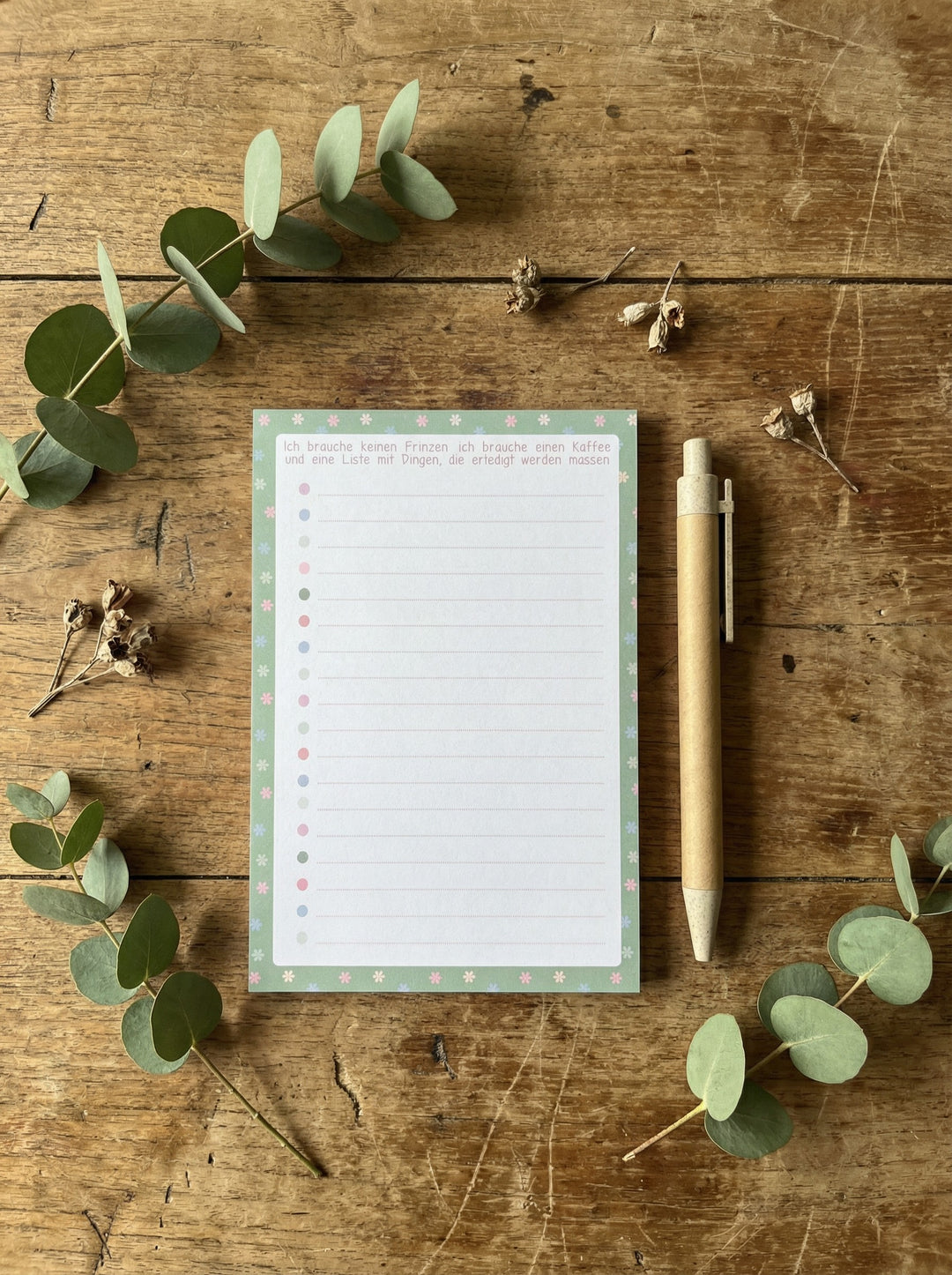 Ich brauche keinen Prinzen - Notizblock DIN A6 aus recycelten Papier. Achtsames Geschenk für Frauen von Alles auf Anfang, Bedburg NRW