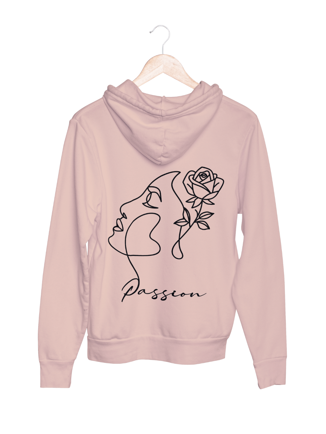 PASSION Hoodie slimfit soft rose