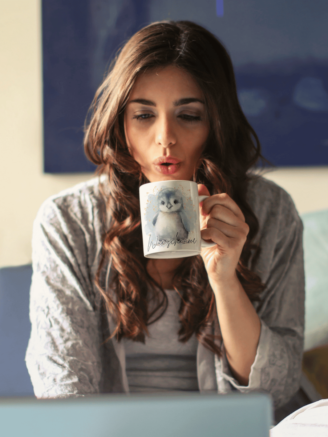 Pinguin Motiv – Geschenk für Frauen, Symbol für Zusammenhalt, Loyalität, Wärme & stille Stärke