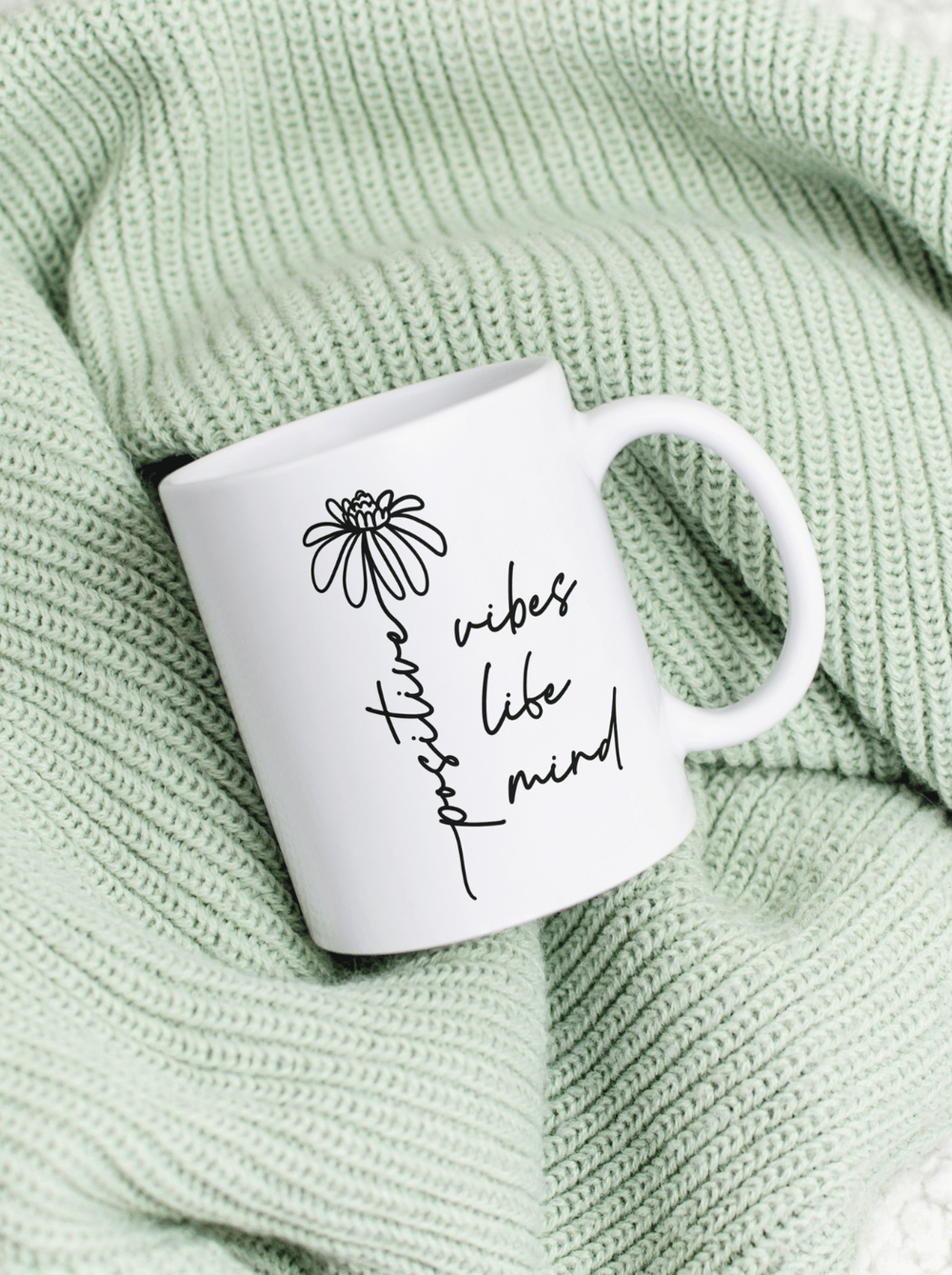 POSITIVE VIBES BLUME Tasse