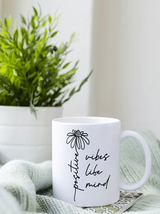 POSITIVE VIBES BLUME Tasse