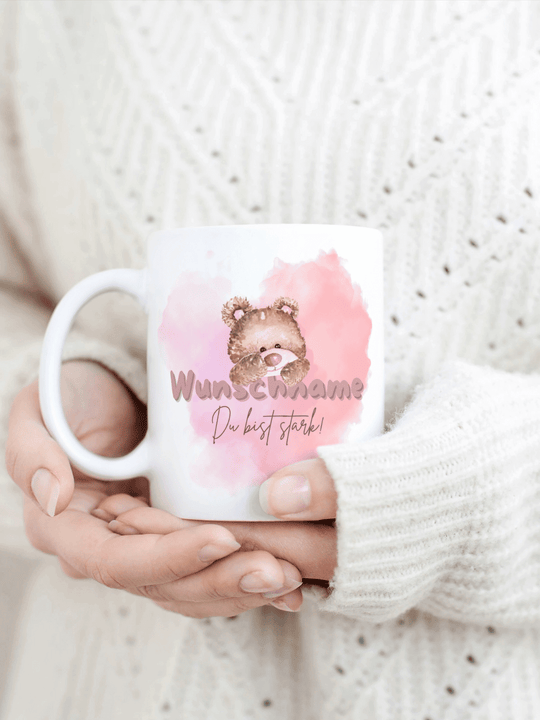 Power für die Seele - Personalisierbare Keramiktassen, handgefertigt in Deutschland, individuelles Geschenk für Freundin, nachhaltige Tasse für Kaffee oder Tee, liebevoll gestaltetes Motiv, personalisierbar mit Name