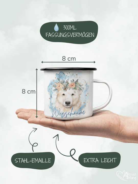 EISBÄR Emaillebecher (personalisierbar)