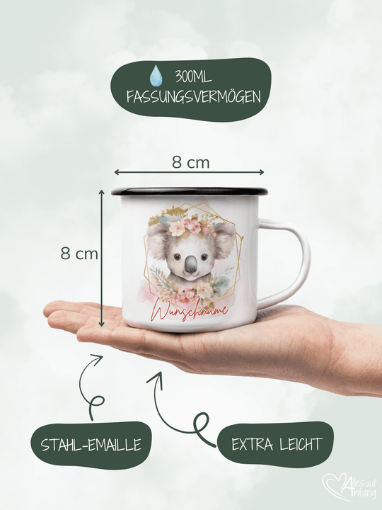 KOALA Emaillebecher (personalisierbar)