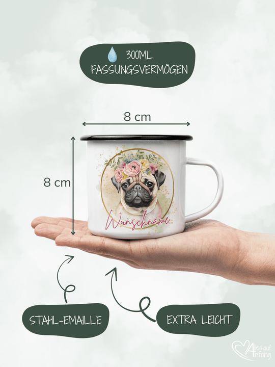 MOPS Emaillebecher (personalisierbar)
