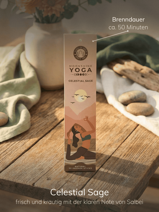 RÄUCHERSTÄBCHEN Moonshine Yoga Celestial Sage - Alles auf Anfang - personalisierte, achtsame Geschenke für Frauen aus Bedburg, NRW