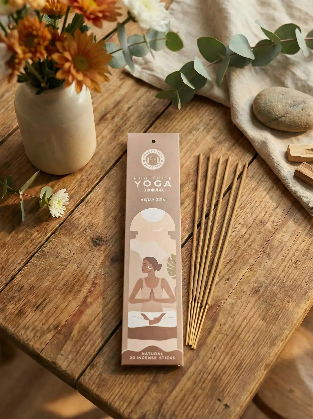 RÄUCHERSTÄBCHEN Moonshine Yoga Aqua Zen - Alles auf Anfang - personalisierte, achtsame Geschenke für Frauen