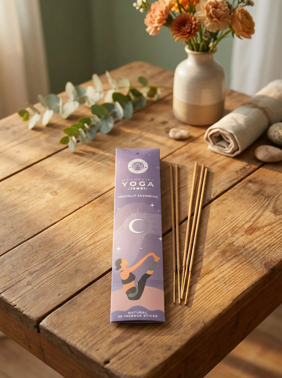 RÄUCHERSTÄBCHEN Moonshine Yoga Moonlit Jasmnine - Alles auf Anfang - personalisierte, achtsame Geschenke für Frauen