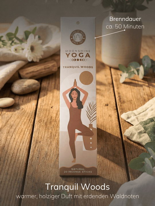 RÄUCHERSTÄBCHEN Moonshine Yoga Tranquil Woods - Alles auf Anfang - personalisierte, achtsame Geschenke für Frauen aus Bedburg, NRW