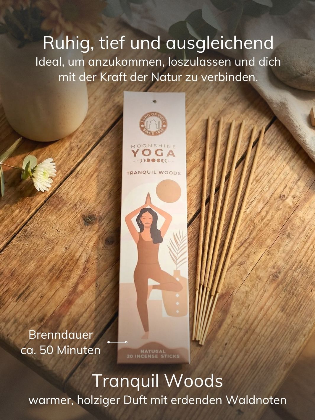 Wald und Holz-Räucherstäbchen. achtsame Geschenke für Frauen. Alles auf Anfang
