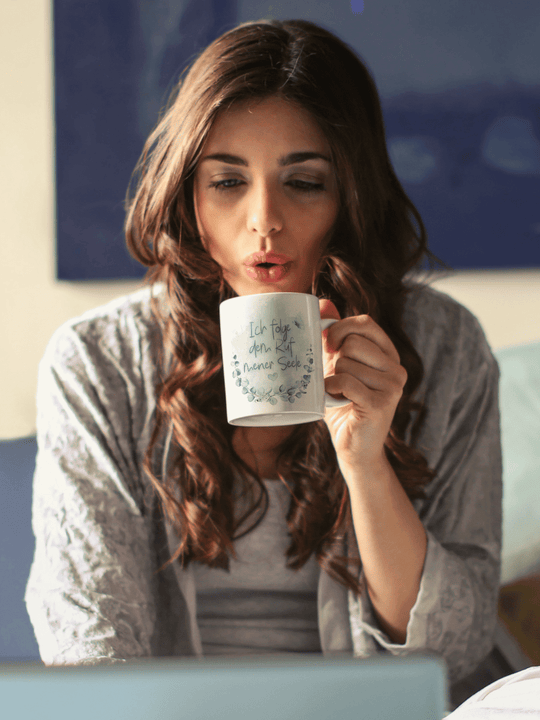 Keramiktasse mit Spruch „Ich folge dem Ruf meiner Seele“ – Geschenk für Frauen, Achtsamkeit, spiritueller Weg, innere Wahrheit
