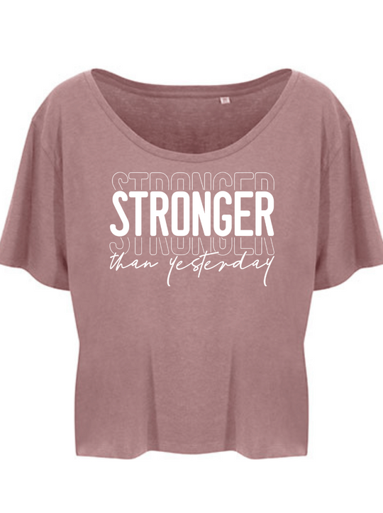 STRONGER Damen Crop Top dusty pink