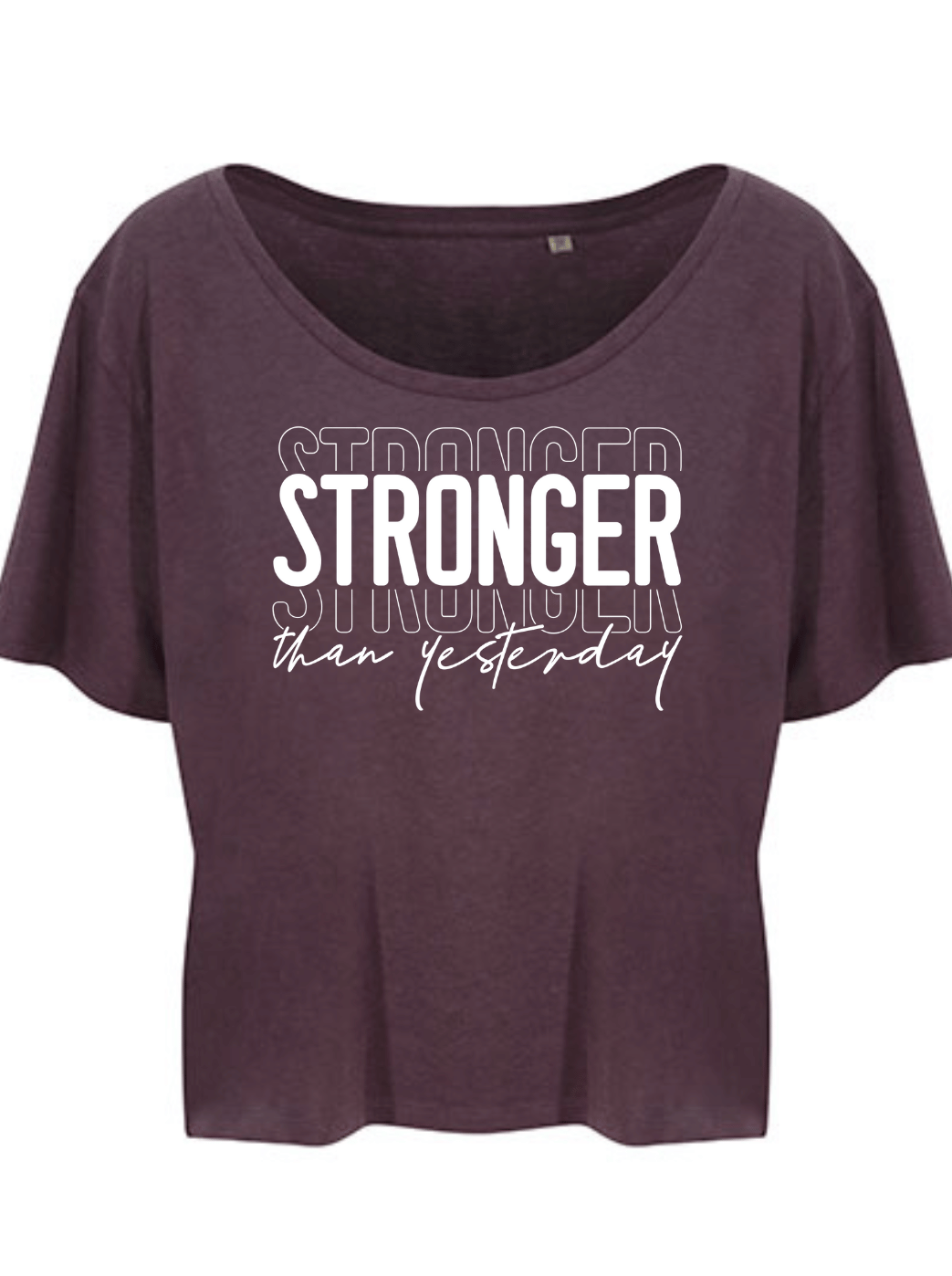 STRONGER Damen Crop Top wild mulberry