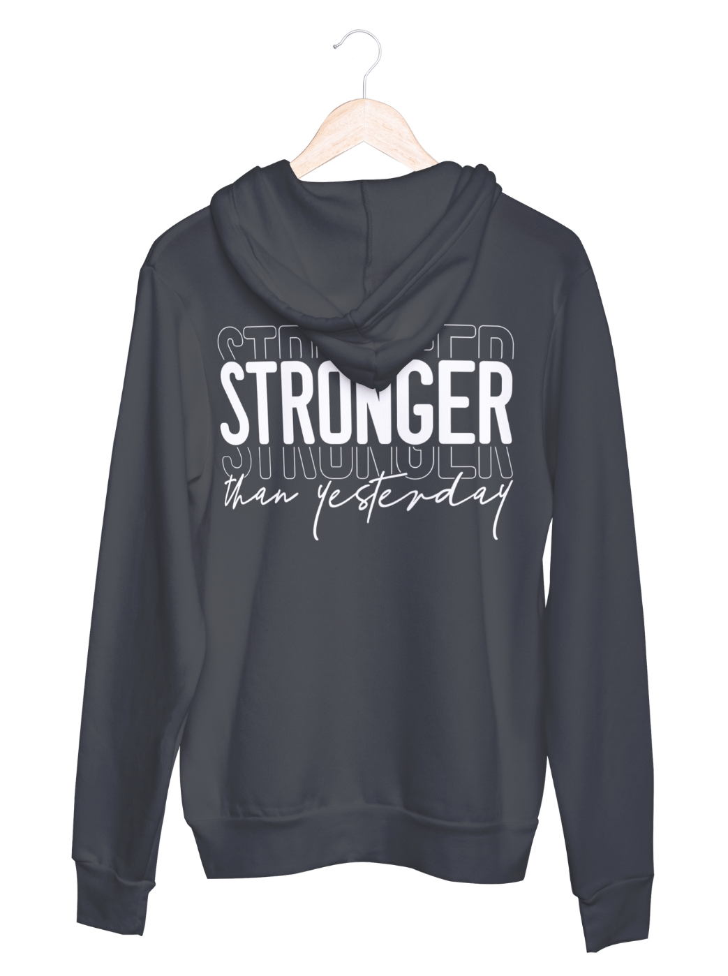 STRONGER Unisex Hoodie slimfit asphalt