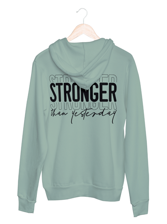 STRONGER Unisex Hoodie slimfit sage green